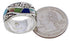 Southwest Silver Water Wave Multicolor Ring Size 6-1/2 EX40895